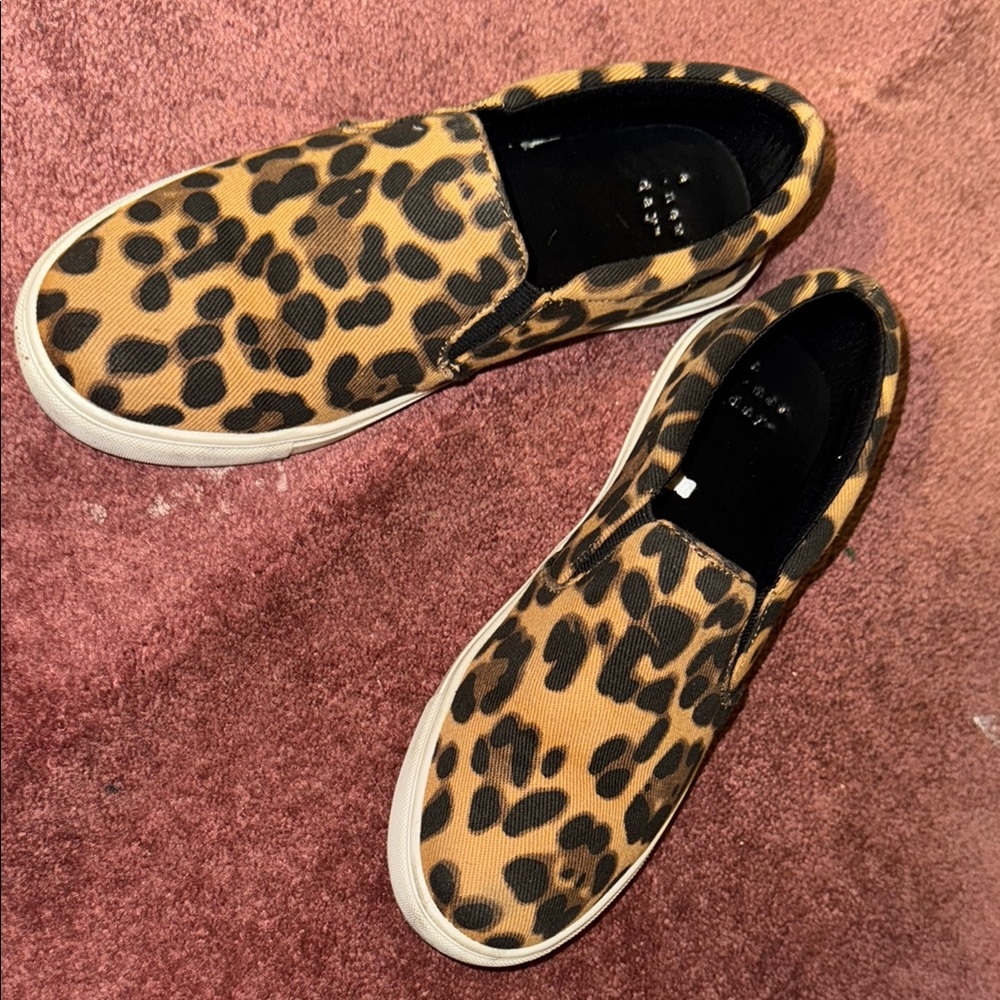 Leopard Print Slip-On Sneakers
